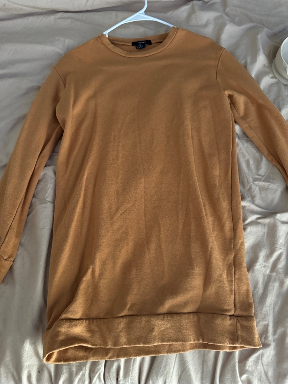 Forever 21 Camel/Tan Long Sleeve Knit Sweater